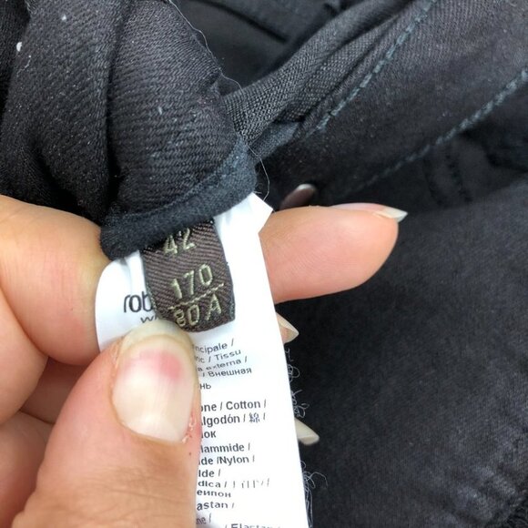 Roberto Cavalli Black Distressed Fringe Skinny Jeans w/ Frayed Trim detail - Picture 3 of 16